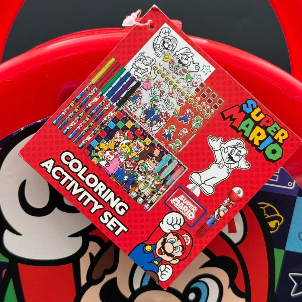 Super Mario Coloring Activity Set Red Carrying‎ Case Nintendo Innovative Designs